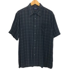 Used Arrow Check Pattern Crepe Short Sleeve Box Shirt Men's Size L