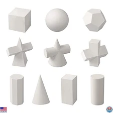 Gypsum Geometry Sketch Model - Geometric Solid Resin Mold for Drawing & Shapes