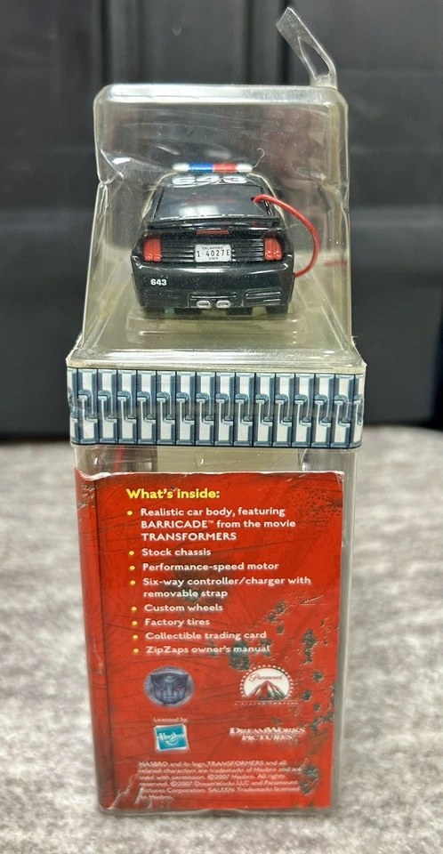 ZipZaps Micro RC Car NIP 2007 Saleen Mustang Transformers Barricade Radio Shack - Image 3 of 4