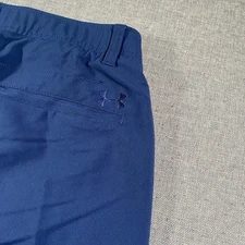 Under Armour Men Navy Blue Golf Flat Front Match Play Chino Pants Size 36x30