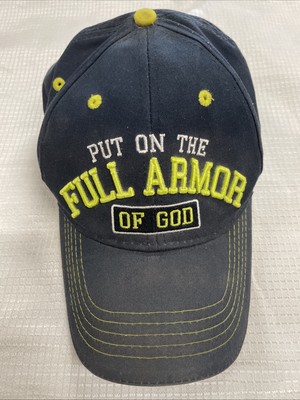 Light Source Baseball Cap Put On The Full Armor Of God Blue & Yellow Adjustable 