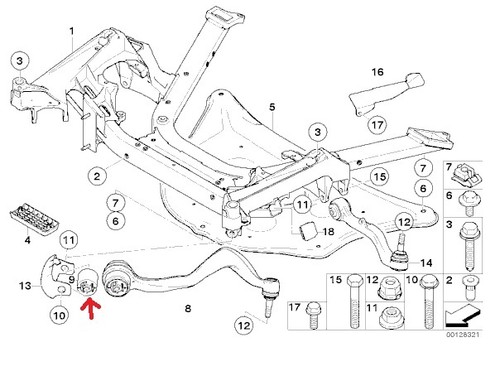 2 REIN Left+Right Front Lower FORWARD Control Arm Mount Bushing Mounting for BMW - Picture 2 of 2