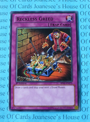 Reckless Greed BP02-EN175 Rare Yu-Gi-Oh Card 1st Edition New