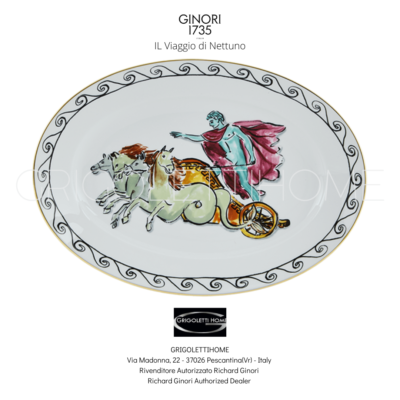 Richard Ginori Il Viaggio Di Nettuno Oval Plate 34 Cm 13.38