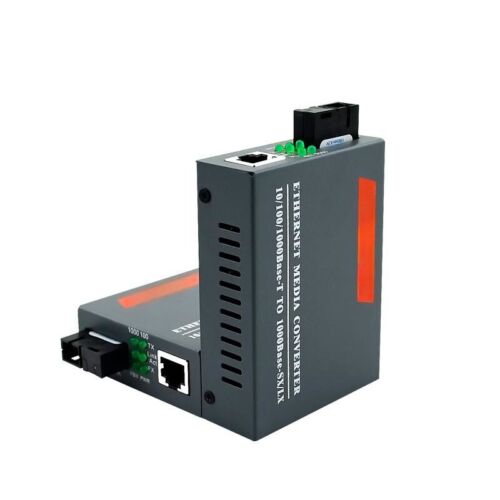 Gigabit Fiber Optical Media Converter Transceiver 1000Mbps Single Fiber SC Port - Picture 2 of 8