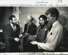 1980 Press Photo David Wilson and Jack Cosner honored at Brennan ceremony.