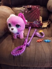 Hasbro FurReal Glamalot Interactive Dog Puppy Accessories Barks Pink and Purple