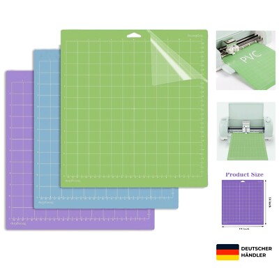 Schneidematte für Cricut, 3 Stück Schneidematte12''x12'' für Cricut Explore One...