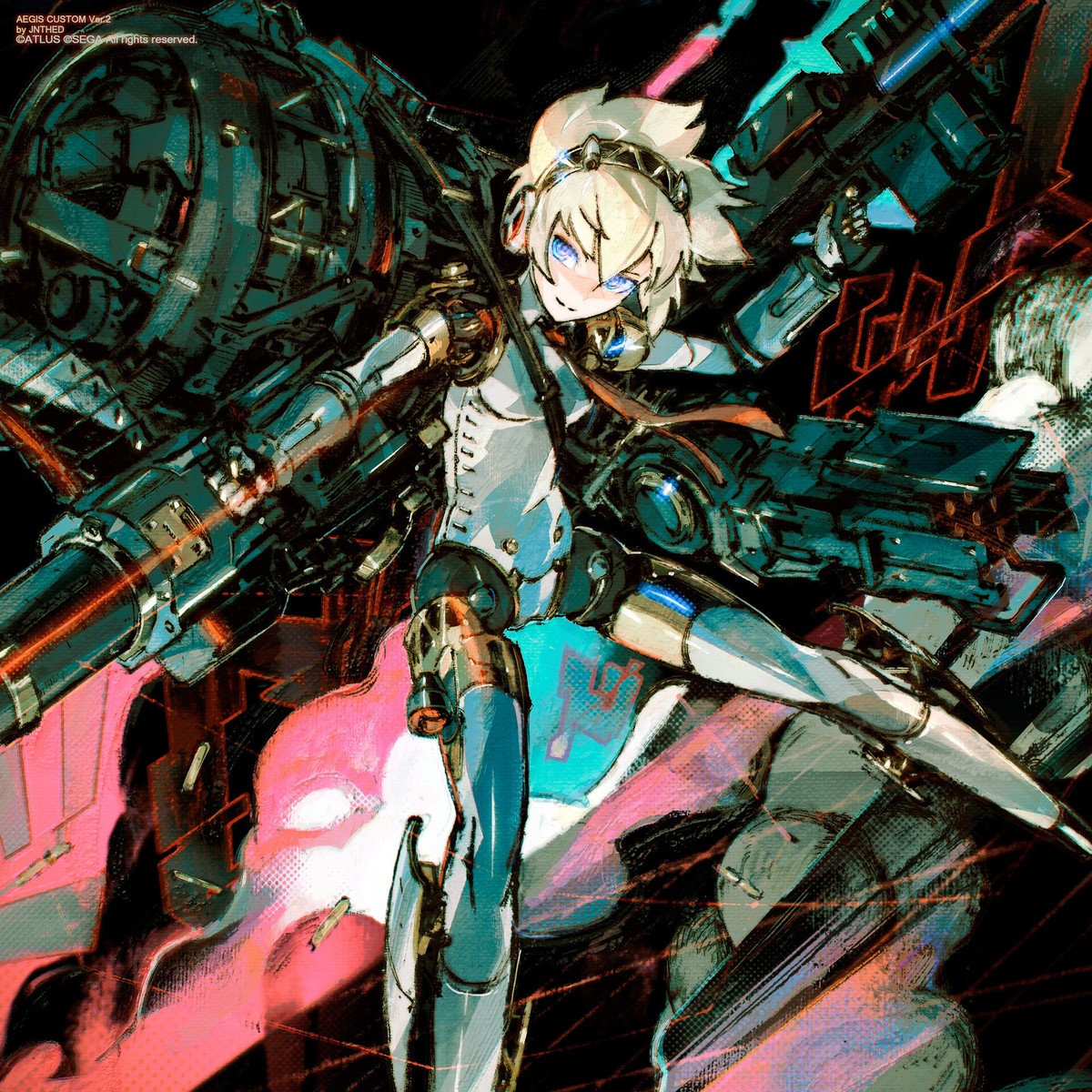 Anime JNTHED Girls Cyborg Science Fiction Science Gaming Mat Desk