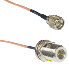 RG316 MINI UHF MALE to N FEMALE BULKHEAD RF Cable Rapid-SHIP LOT