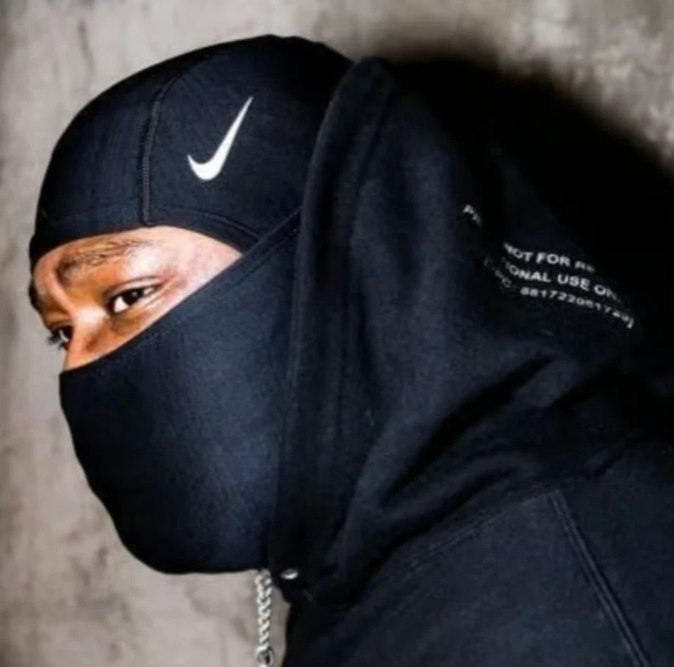 Nike Unisex Pro Hood Balaclava Mask Black Pooh Shiesty Drake Toosie Slide | OSFM - Image 4 of 4