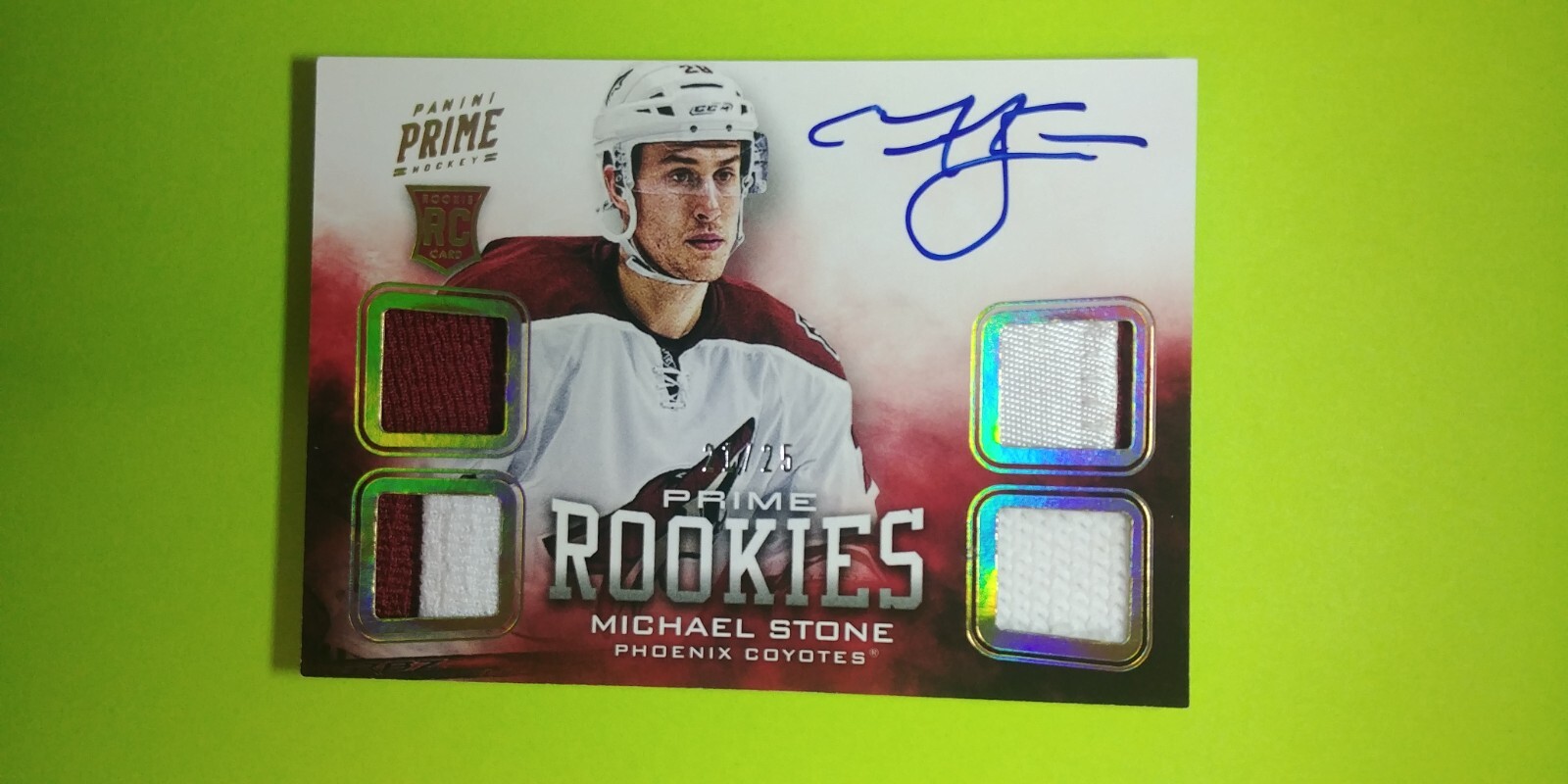 2012-13 Panini Prime Holo GOLD Prime Rookies 21/25 Michael Stone #141 Arizona