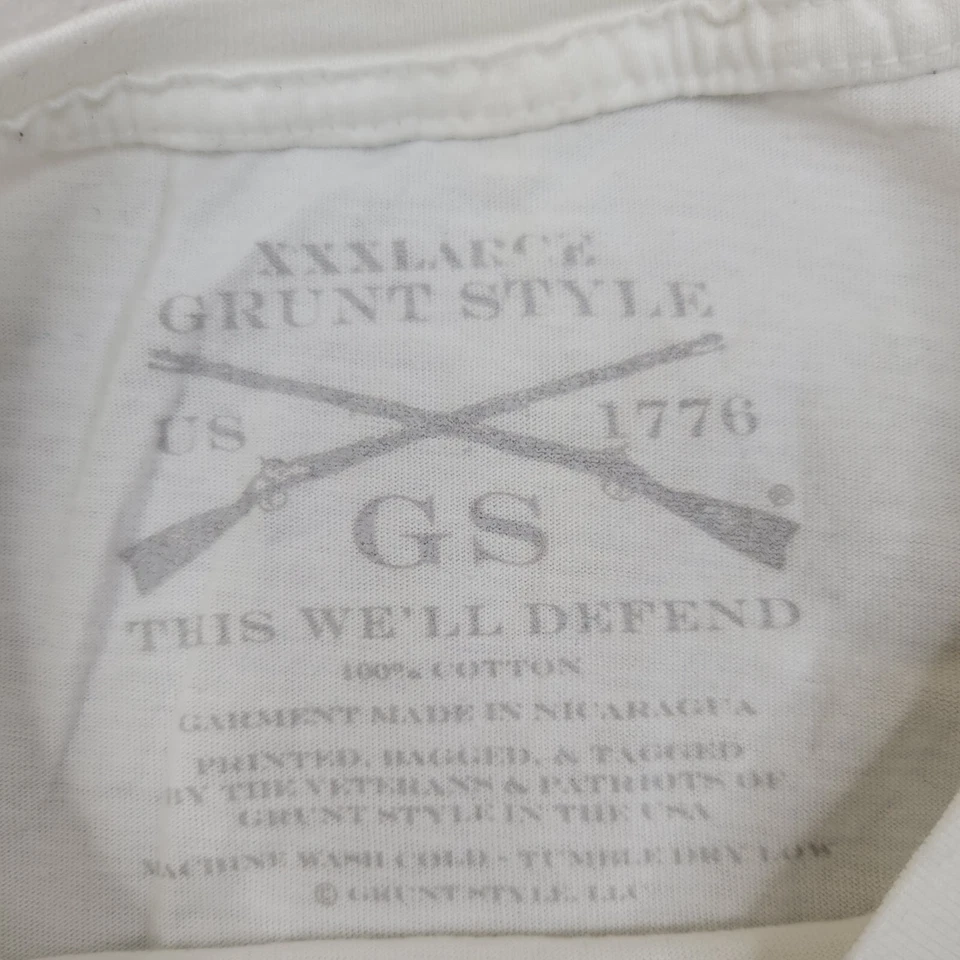 Camiseta Estilo Grunt Hombres XXXL Patriota Militar Veterano Táctica 2A Bandera Pistola 208 Foto 3 de 4