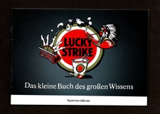 LUCKY STRIKE ZIGARETTEN DAS KLEINE BUCH DES WISSENS 10x 15 cm 29 SEITEN