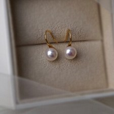 Elegant White Pearl Dangle Drop Earrings for Women,Pearl Earrings