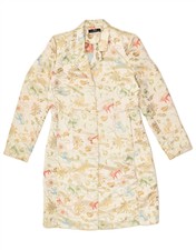 Apart Womens Overcoat Eu 40 Medium White Floral Polyester An18