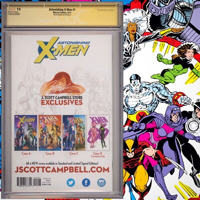 CGC 9.8 SS Astonishing X-Men #1 Variant signed by J. Scott
