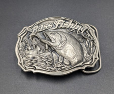 THE GREAT AMERICAN BUCKLE CO. 1987 Bass Fishing Belt Buckle Made in USA 1820