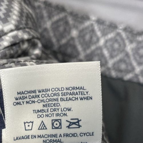 Pantaloncini da bagno Lands End uomo piccoli 28-30 grigi geometrici 7" tramonto nuovi con etichetta foderati - Foto 10 di 16