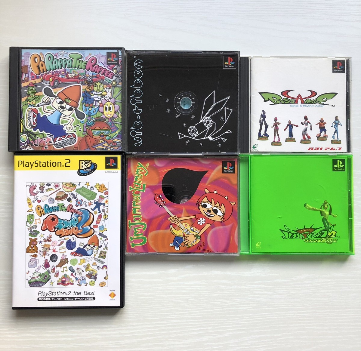 PS1 Bust a Move 1 2 PARAPPA THE RAPPER Um Jammer Lammy vib-ribbon PS1 Bust a Move 1 2 PARAPPA THE RAPPER Um Jammer Lammy vib-ribbon
