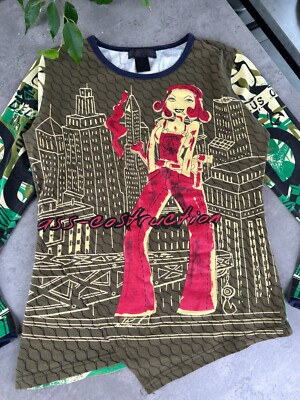 Custo Barcelona Printed Long Sleeve Women`s Size 2 | eBay