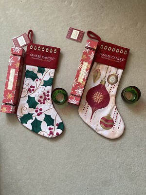 Yankee Candle Weihnachtsstrumpf Geschenkset X2 5 Windlichter Macaron Leckereien Eve Cookie