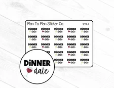 1274-4~~Dinner Date Planner Stickers.