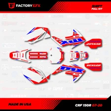 Red White & Blue Shift Racing Graphics kit fits Honda Crf150R 07-25 Crf 150R