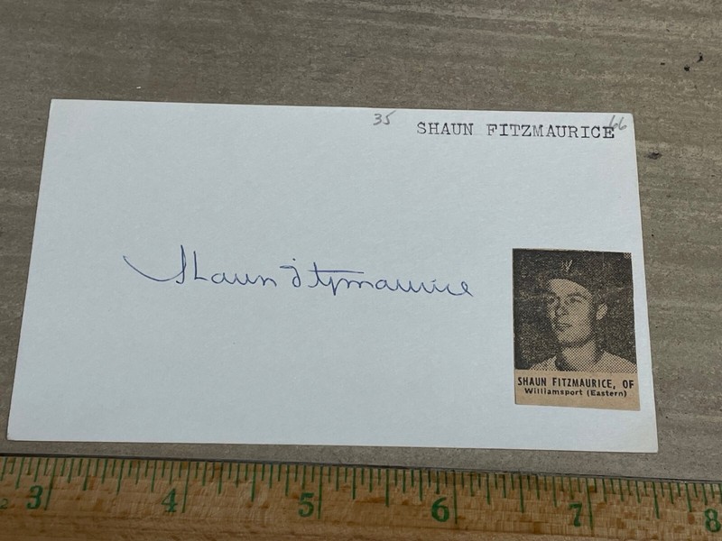 Shaun Fitzmaurice Signed Autograph    New York Mets