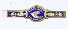 White Bird dove Peace & Beauty  cigar band vitolas Bauchbinden Sigarenbandje 26