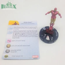 Heroclix Invincible Iron Man set Iron Man #201 Gravity Feed figure w/card!
