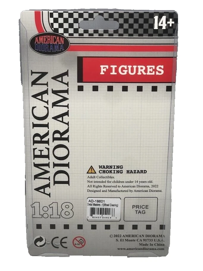 Vetrina Modello In Resina Per Pulizia Ruote Auto 1/18 American Diorama 18601 - Immagine 3 di 4