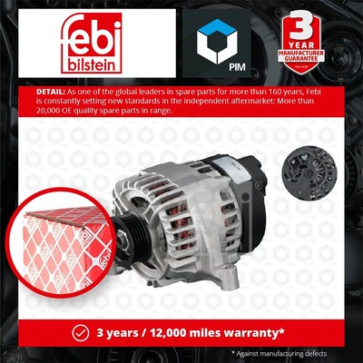Alternator fits FIAT PANDA VAN 169, 169CXA1A 1.1 1.2 1.4 2004 on 46542889 Febi