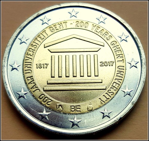 2 Euro Gedenkmünze Belgien 2017 II - 200 Jahre Universität Gent - lose - Bild 2 von 2