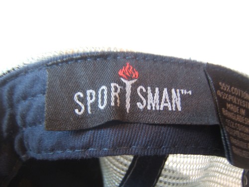 X Logo Hat Blue Gray Hook Loop Trucker Cap - Picture 8 of 9