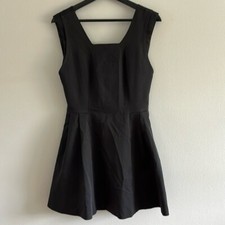 Zara Black Sleeveless Cocktail Party Minimalist Contemporary  Modern Dress Sz M