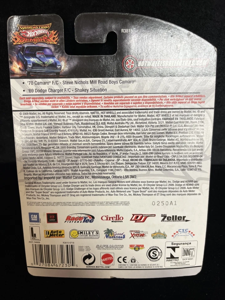 Hot Wheels Drag Strip Demons 4/25-'70 Camaro F/C Steve Nichols Mill Road Boys Foto 2 de 2