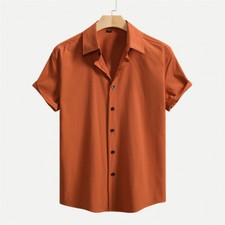 Men's Button Down Shirts Casual Short Sleeve Dress Shirts Summer Beach Shirts