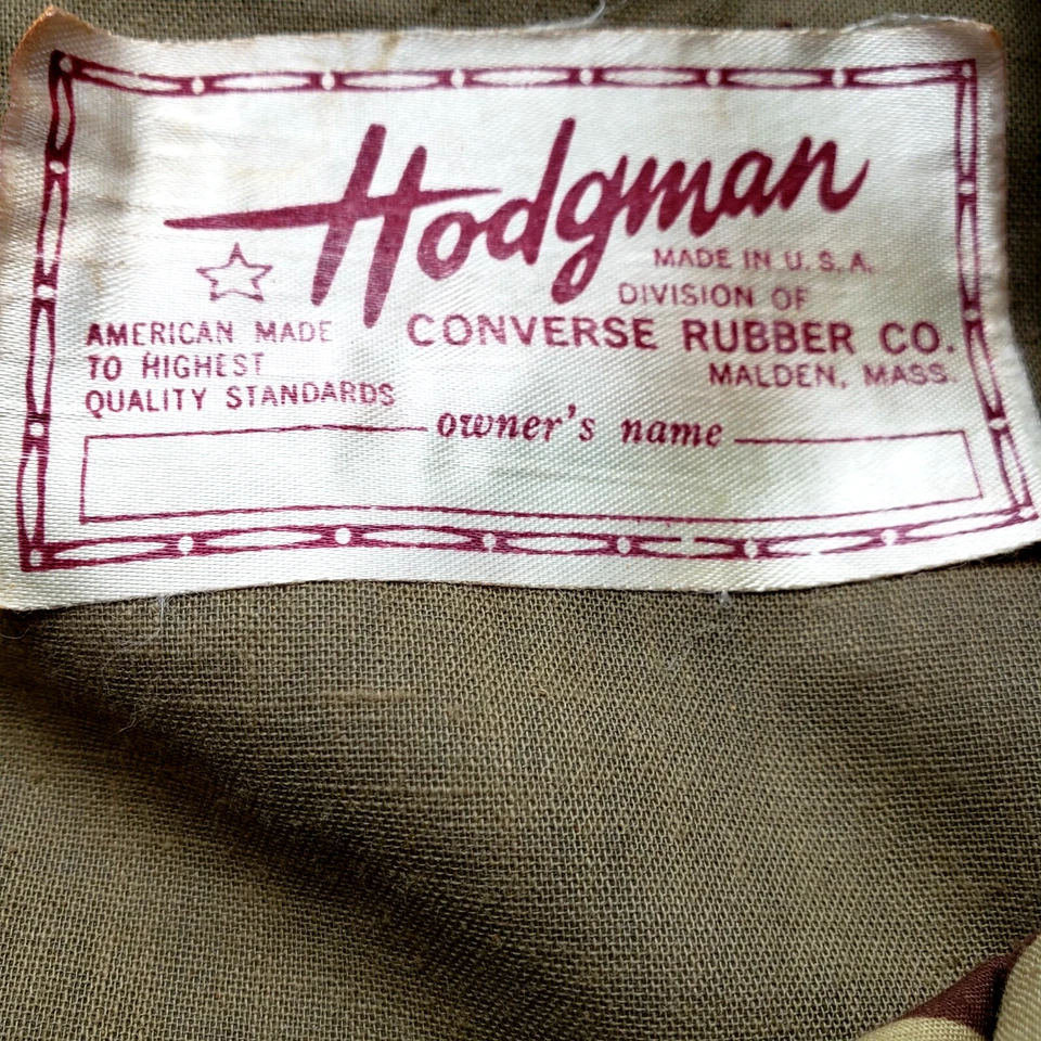 Pullover Parka Capucha Caza Vintage Años 60 Hodgman Converse Para Hombres 1/4 Cremallera Camuflaje Foto 2 de 4