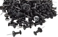 📌400 ALL BLACK📌 Push Pin Plastic Head Steel Point Thumb Tacks Pushpins 📌NEW📌