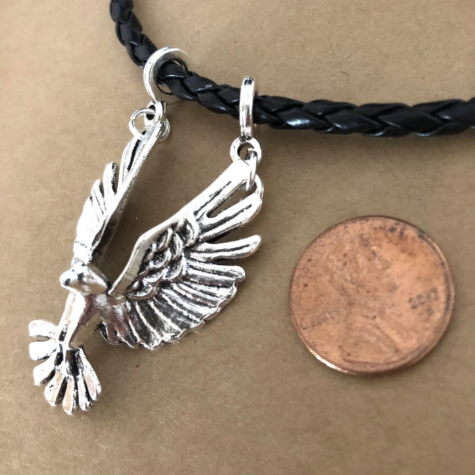 Collar Águila Unisex Cuero 18" Hecho a Mano EE. UU. 1940 Foto 3 de 4