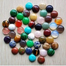 Wholesale 20pcs/lot natural stone mixed round cabochon stones beads 16 mm