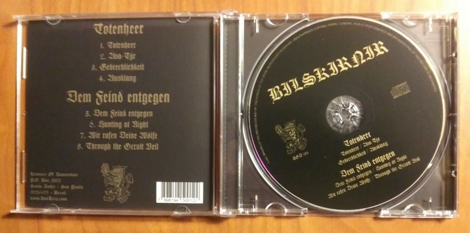 Bilskirnir Totenheer/Dem Feind Entgegen CD Graveland Goatmoon Evil Kristallnacht Foto 2 de 3