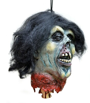 Life Size Halloween Props Scary Walking Dead Zombie Rotten Corpse Head