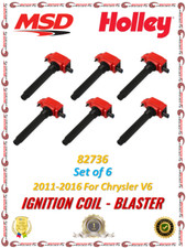 Msd Ignition Red Coil Blaster Series 6 Pack For 2011-2021 Chrysler V6 - 3.6l