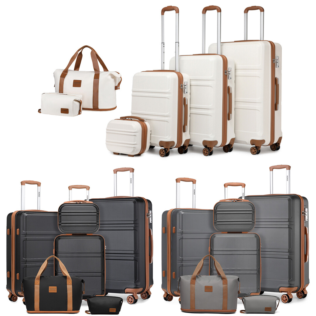 Hand Luggage Suitcase Kono Trolley KONO 6Piece Suitcase Set
