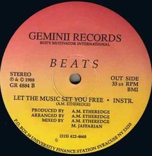 Beats Let The Music Set You Free Vinyl Single 12inch Gemini Records