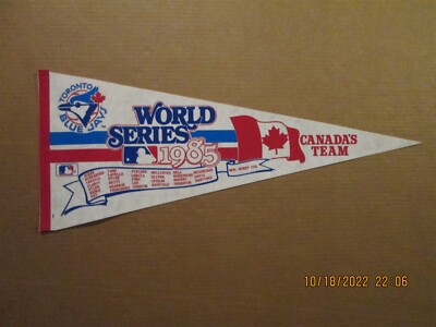 MLB Toronto Blue Jays Vintage 1985 World Series Canada's Team Baseball Pennant