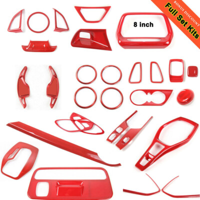 29x Red Full set Interior Decor Cover Trim Kits for Chevrolet Camaro 2017+ Parts