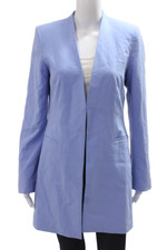 Calvin Klein Womens Designer Light Blue Blazer Long Sleeve Size 6